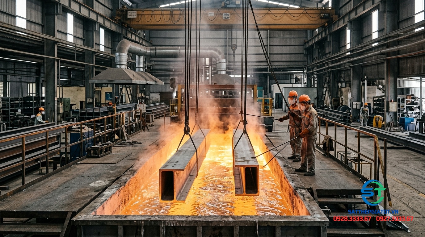Quy trình gia công mạ kẽm nhúng nóng thép hình chuẩn ASTM A123
